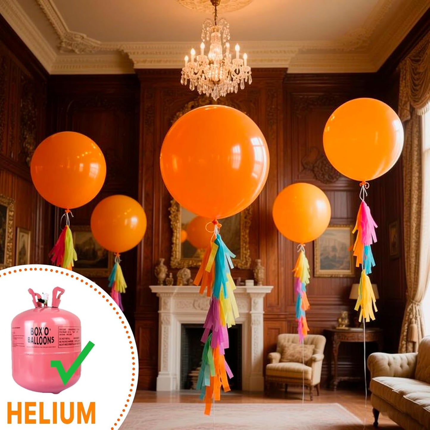 PartyWoo Orange Balloons 4pcs 36 Inch Autumn Latex Helium Balloons for Birthday Baby Shower Graduation Fall Tangerine Little Cutie Pumpkin Tropical Sunshine Boho Theme Party Decorations Orange-Y9