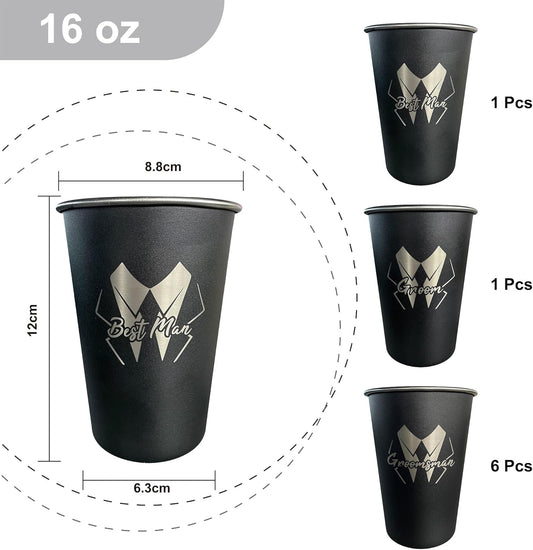 TEAM GROOM Groomsmen Gifts Cups 8 pcs Bachelor Party Favors Groomsmen Tumblers（LJ-H）