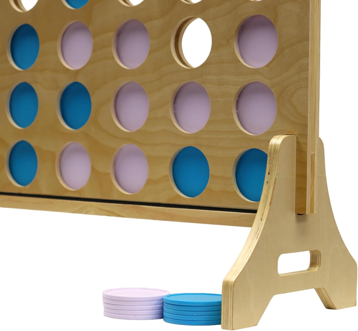 Tailgating Pros Premium Giant Four in a Row with Carrying Case - Jumbo Oversized Outdoor Yard Game - Connect Multiple Pucks in a Row to Win - Many Puck Colors Available!