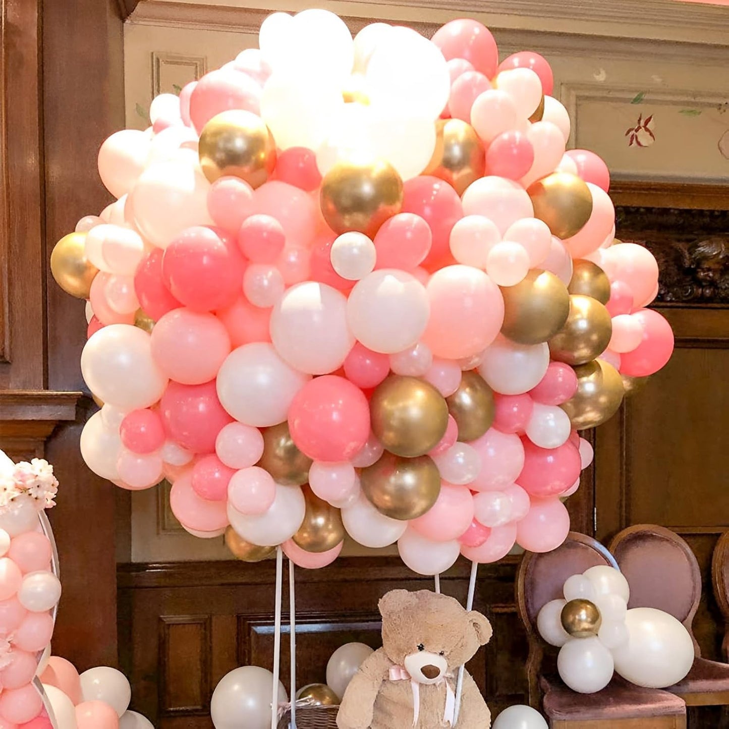 105pcs Light Pink Balloons 12inch Pastel Pink Balloons for Boys Girls Birthday Baby Shower Gender Reveal Wedding Decorations