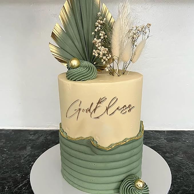 God Bless Cake Topper,Baptism Decorations Supplies,Divine Celebration Elegant Cake Decor for Boy and Girls, Photo Booth Props