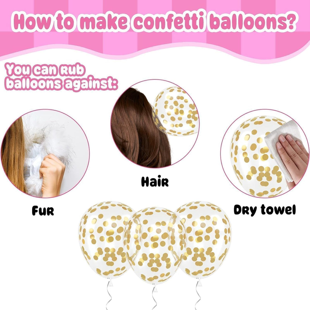 Paready Pink Gold White Balloons Set, 60 Pcs Metallic Gold Pink Balloons, 12 Inch Dusty Pastel Pink White Confetti Balloon For Boho Birthday Bridal Shower Bachelorette Party Supplies