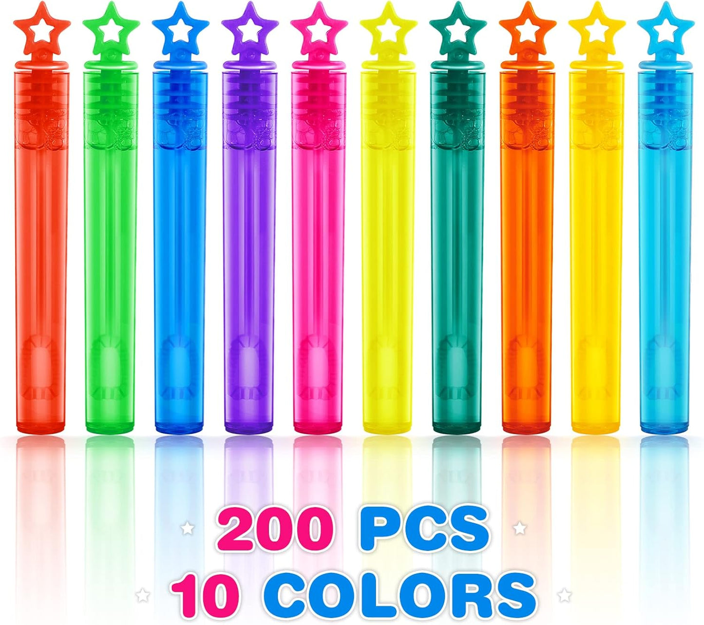 200 Pieces Mini Bubble Wands,Bubble Party Favors Assortment Toys for Kids,Themed Birthday, Halloween, Goodie Bags, Carnival Prizes, Wedding, Bubble Maker Toys for Kids,Outdoor Gifts for Girls & Boys