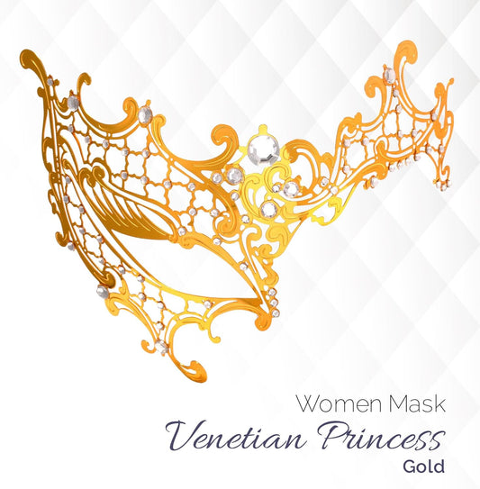 Masquerade Mask for Couples Women and Men - 3 Pack Venetian Gold and Black Lace, Mardi Gras Mask