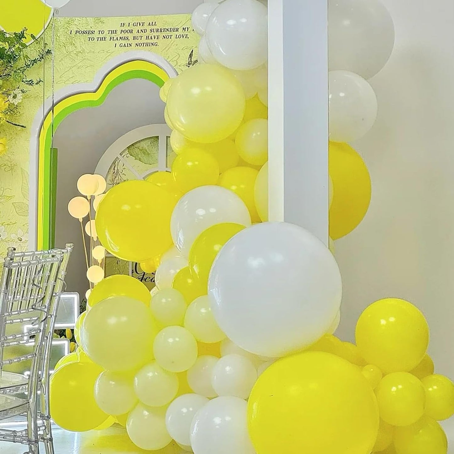 Pastel Yellow Balloons, 66pack 12inch Light Yellow Latex Party Balloons for Birthday Baby Shower Graduation Wedding Gender Reveal Anniversary Party Decorations