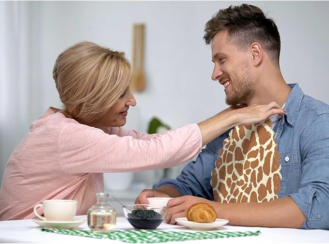 Animal Prints Brown Table Napkins Cloth Set of 4 Soft Giraffe Skin Texture Irregular Geometry Shape Fashion Washable and Reusable Dinner Napkins for KitchenWeddings Parties 18 x 18 inch