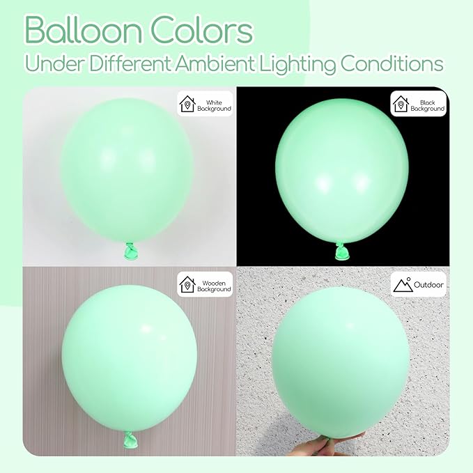 Mint Green Balloons 12inch, Mint Latex Balloon 50pcs Party Balloons for Wedding Baby Shower Birthday Party Decorations