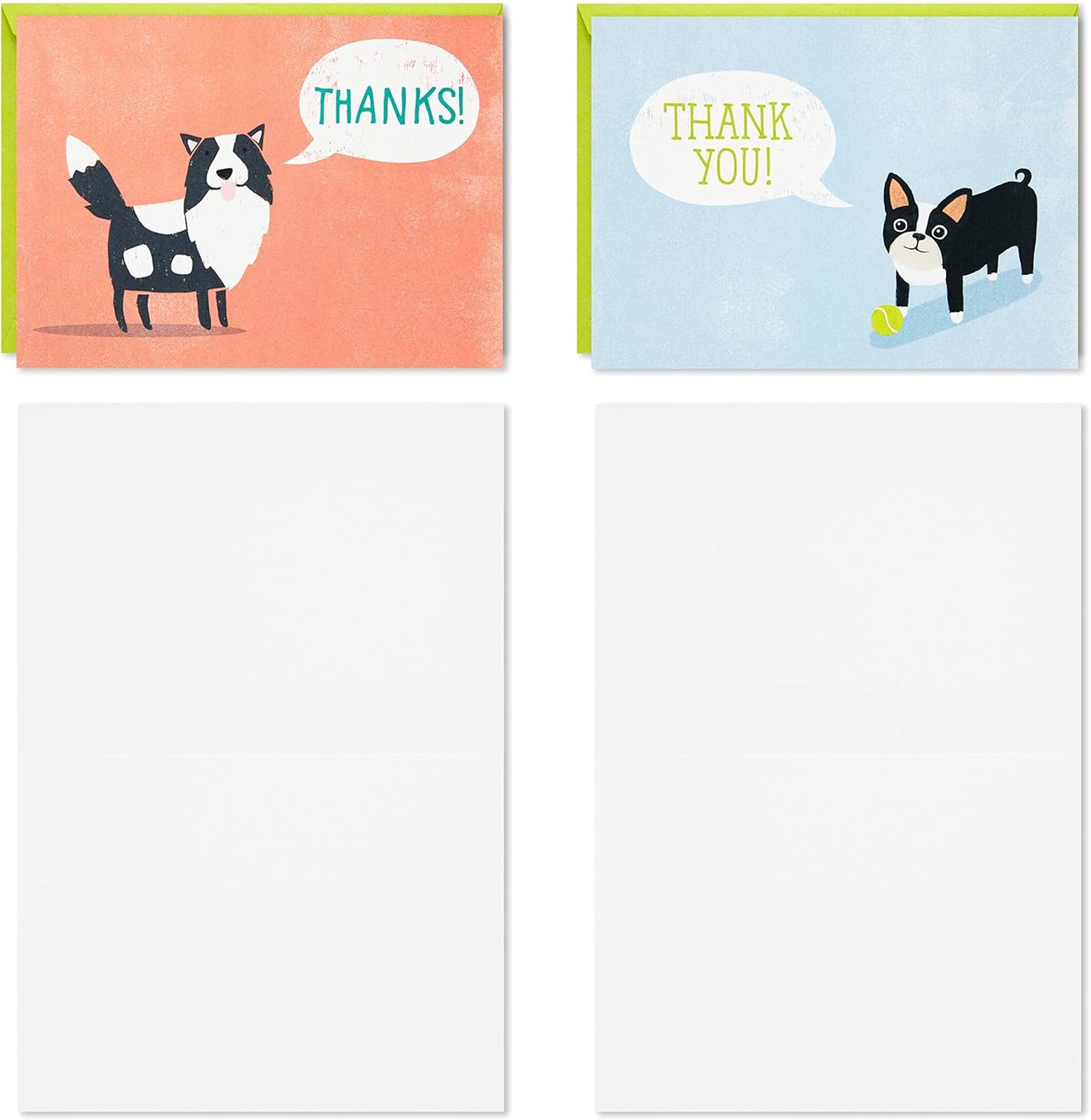 Hallmark Thank You Cards Assortment, Cute Dogs (48 Cards and Envelopes)