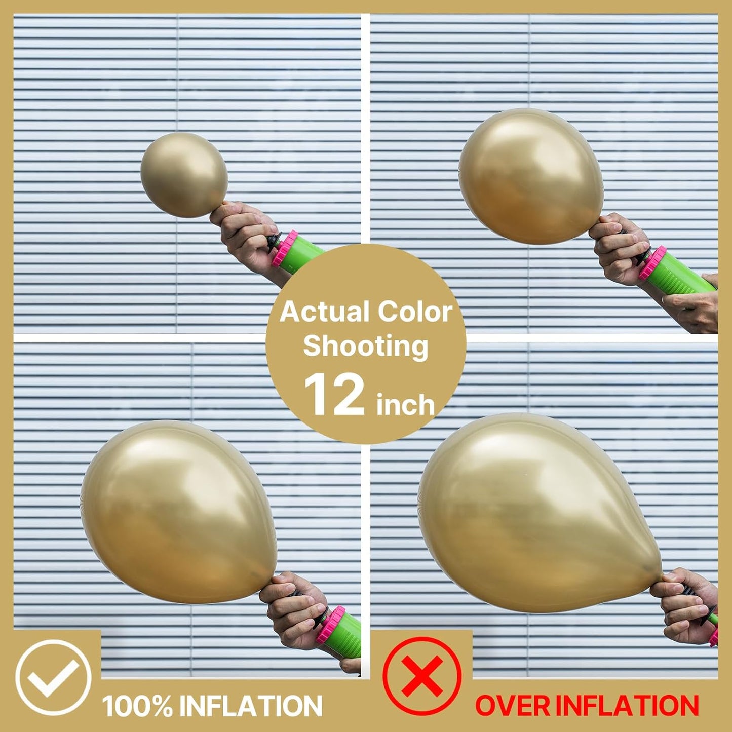PartyWoo Metallic Desert Gold Balloons, 50 pcs 5 Inch, for Balloon Garland Arch, Party Decorations, Birthday, Wedding, Gold-G128