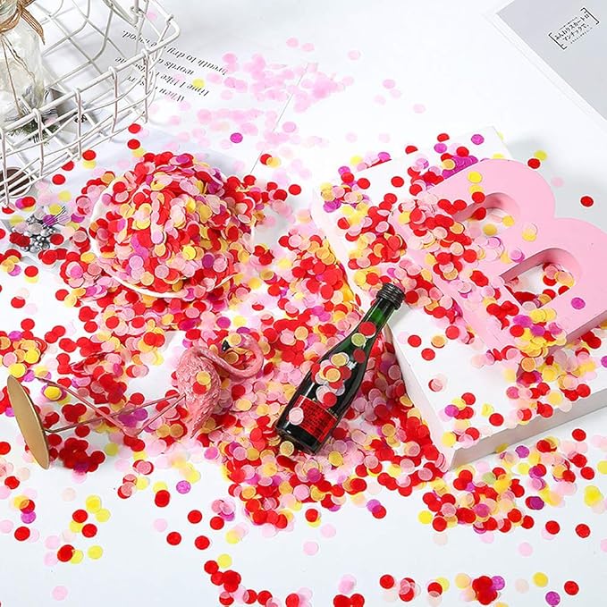 Yellow Tissue Paper Confetti - 15mm, 5000 Pcs, Biodegradable, Wedding & Birthday Party Decoration