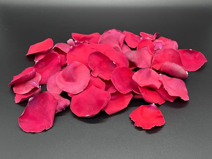 Rose Petals for Wedding Decoration, Bridal Toss, and Aisles, 10 cups, Freeze Dried, Use within 1 month (Red)