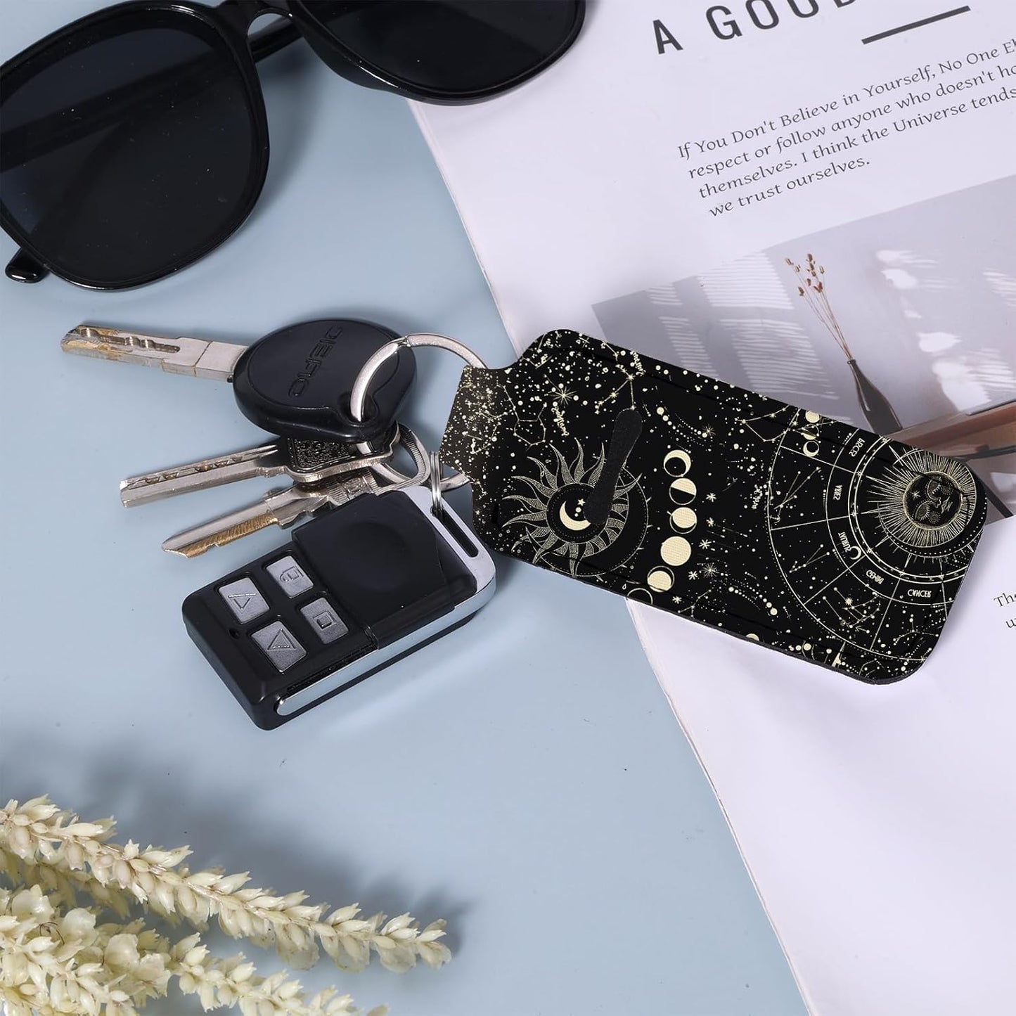 Cute Chapstick Holder Keychain,Lipstick Neoprene Clip-on Lip Balm Holder for Woman