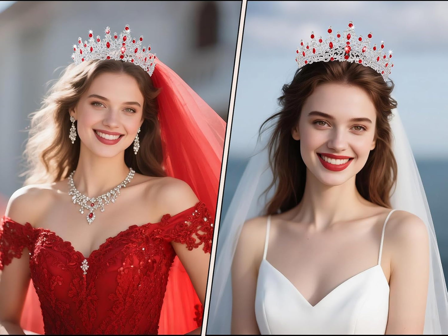 Kamirola Crystal Crowns and Tiaras Headband for Girl or Women Birthday Party Wedding Prom Bridal Halloween Christmas （TR19）