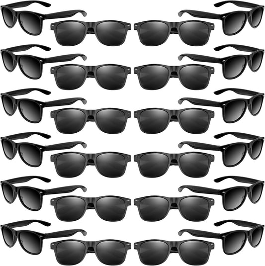 ASTARON Black Sunglasses Bulk, 6/12/24/48 Pack Sunglasses Party Favors for Summer Beach Pool Birthday Wedding Party Supplies