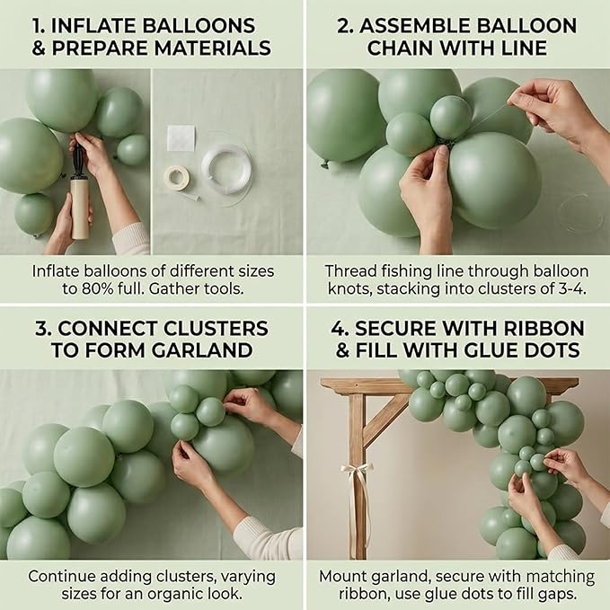 99pcs Sage Green Balloons,18 12 10 5 inch Matte Olive Green Balloons Garland Arch kit for Woodland Baby Shower Jungle Birthday Boho Wedding Decor