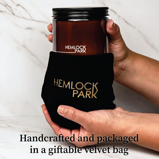 Hemlock Park Crackling Wood Wick Candle Handcrafted with Natural Coconut Wax (Large 16 oz, Ginger)