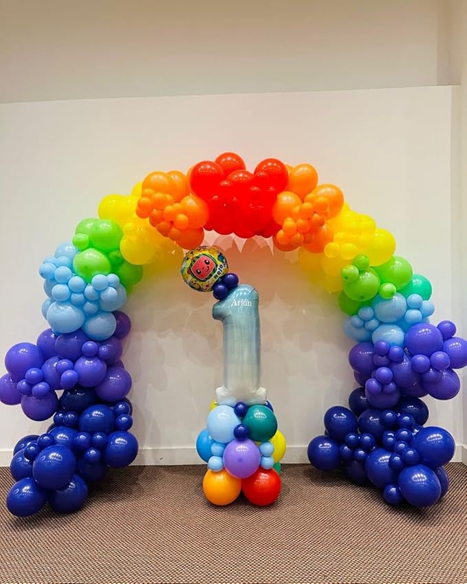 KBZVNAF Rainbow Balloons Latex Party Balloons - 50 Pack 12 inch Helium Assorted Bright Balloons for Wedding Baby Shower Birthday Party Decorations