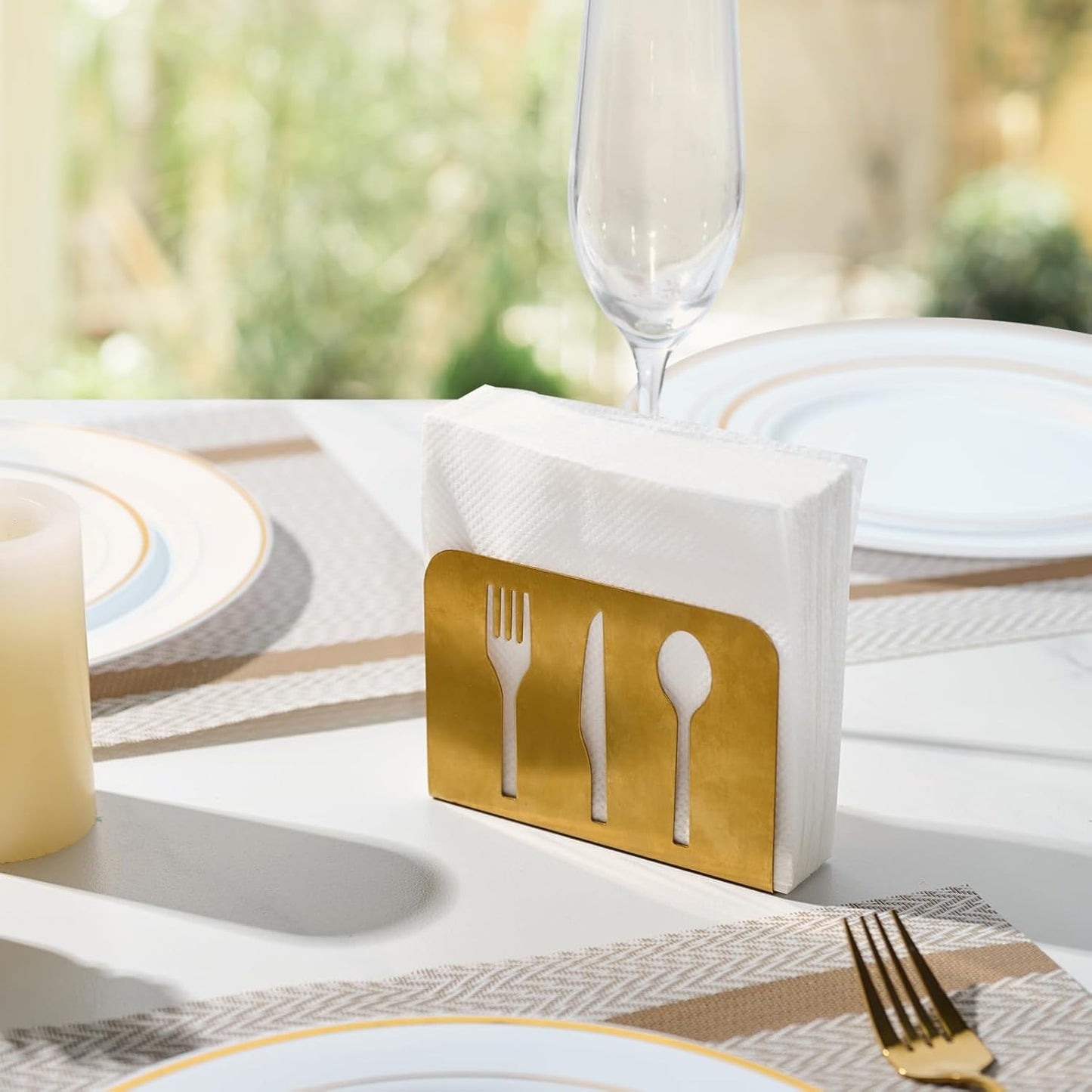 JollyPack 2000 Count White Beverage Napkins - 1-Ply 4.9 x 4.9 Folded Bulk Cocktail Napkins Paper, Lunch Paper for Restaurants, Bar and Party - 9.8 x 9.8 Unfolded