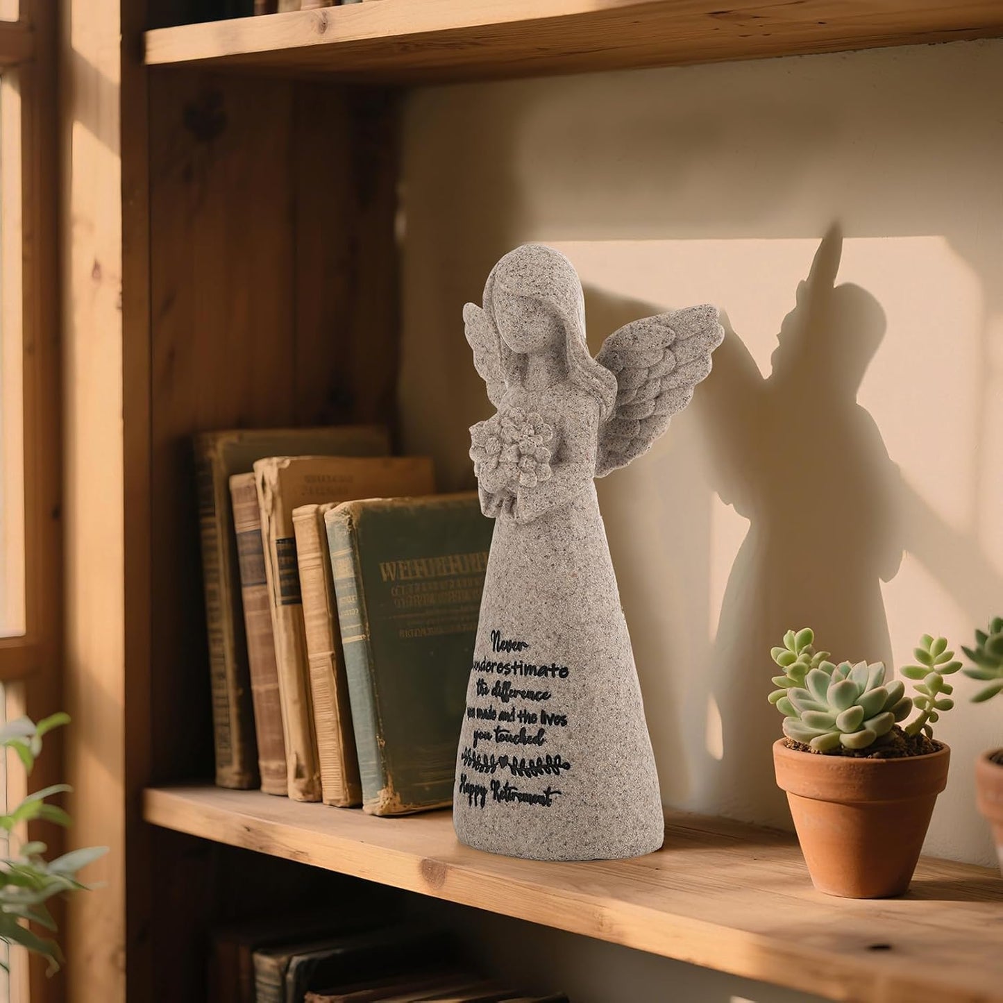 Retirement Gift for Woman 2025, Happy Retirement Gift for Woman Coworker Teacher Nurses Doctors Friends, 6" Retired Angel Figurine Party Decorations