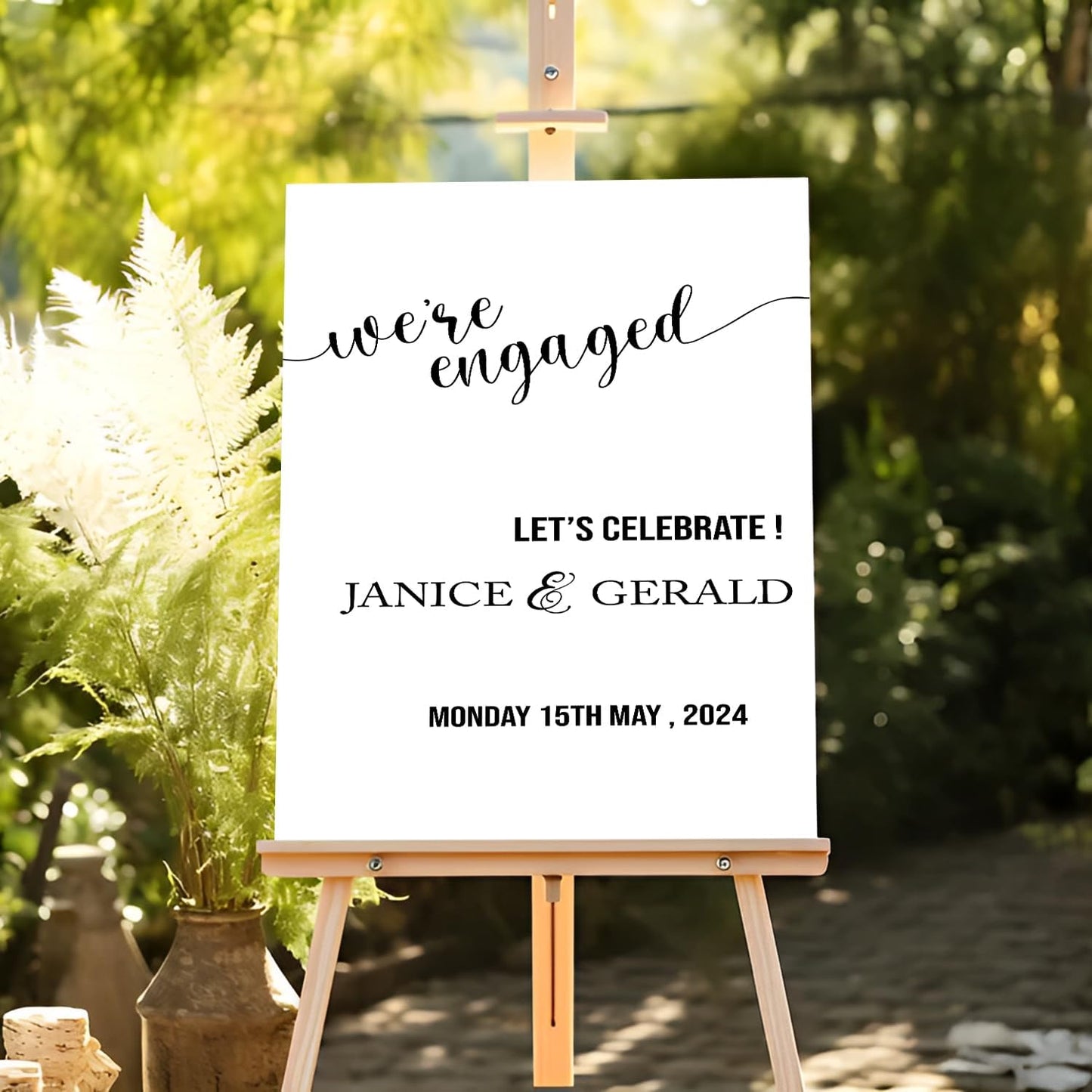 Engagement Party Sign, Engagement Decorations, Minimal Engagement Party Welcome Sign Portrait, Engaged Printable Sign Template, Custom Engagement Welcome Sign