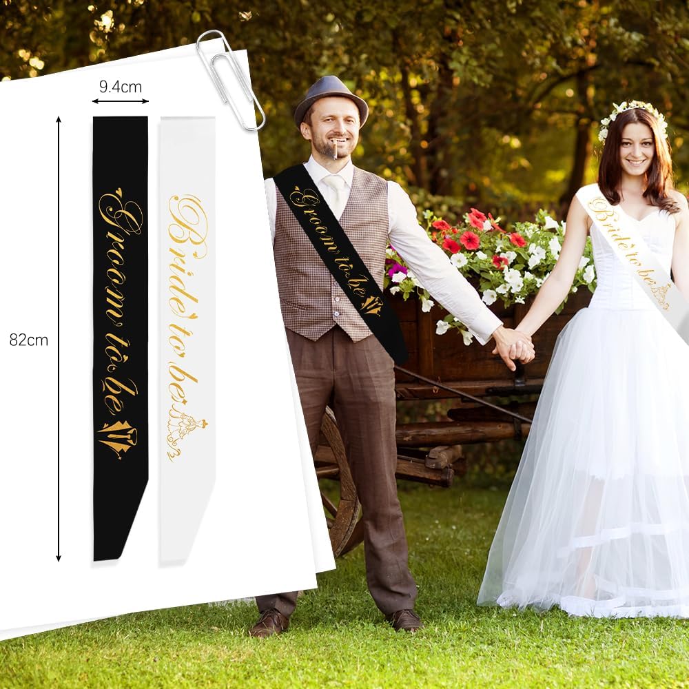 Bride To Be Sash Groom To Be Sash Set Bachelor Party Decorations Bride And Groom Gifts Bridal Shower Decorations Bachelorette Party Decorations Wedding Decorations Engagement Party Decorations