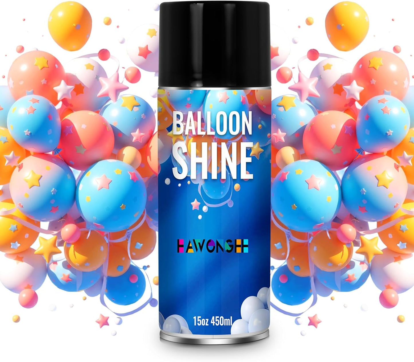 EAWONGEE Balloon Shine Spray, 450ml, Waterproof High Gloss Finish for Party Balloons