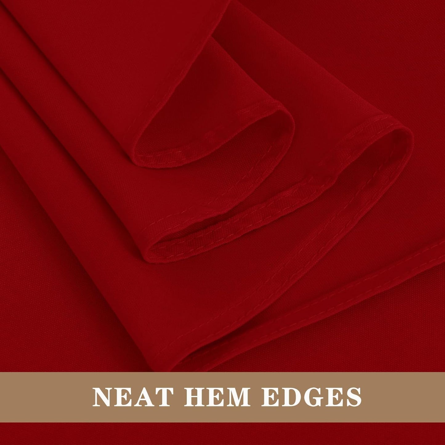 Fitable 6 Pack Red Square Tablecloths - 70 x 70 Inches - Stain Resistant and Reusable Table Clothes, Polyester Fabric Table Covers for Dining, Card Tables, Coffee Tables