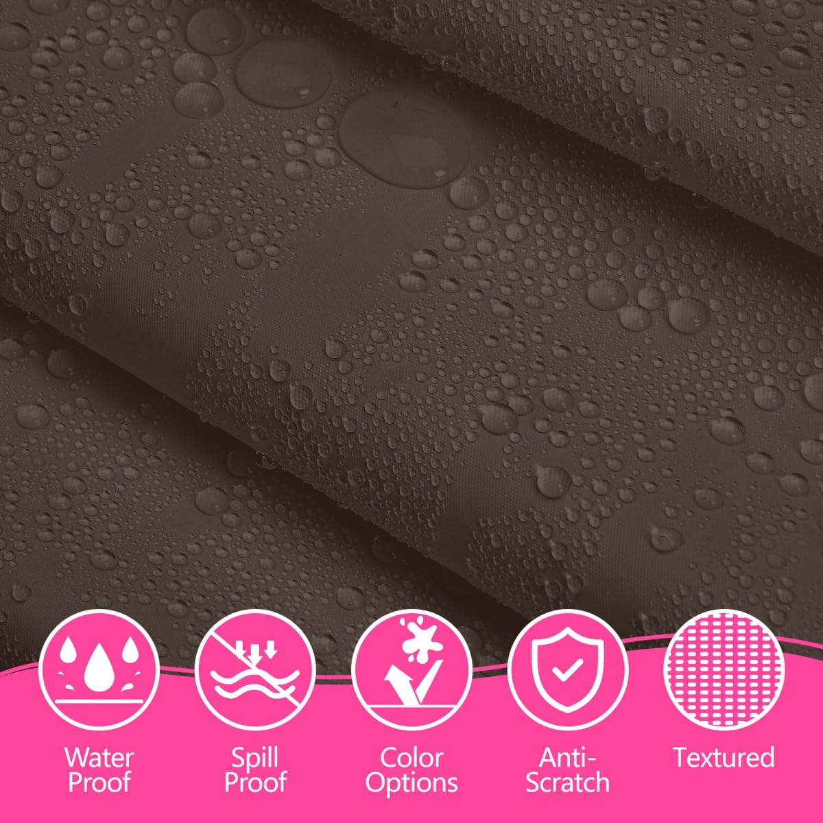 Disposable Plastic Tablecloth Brown 54x108 Inch, 5-Pack Waterproof Rectangular Table Cover for Parties, Picnics, Dining Protection