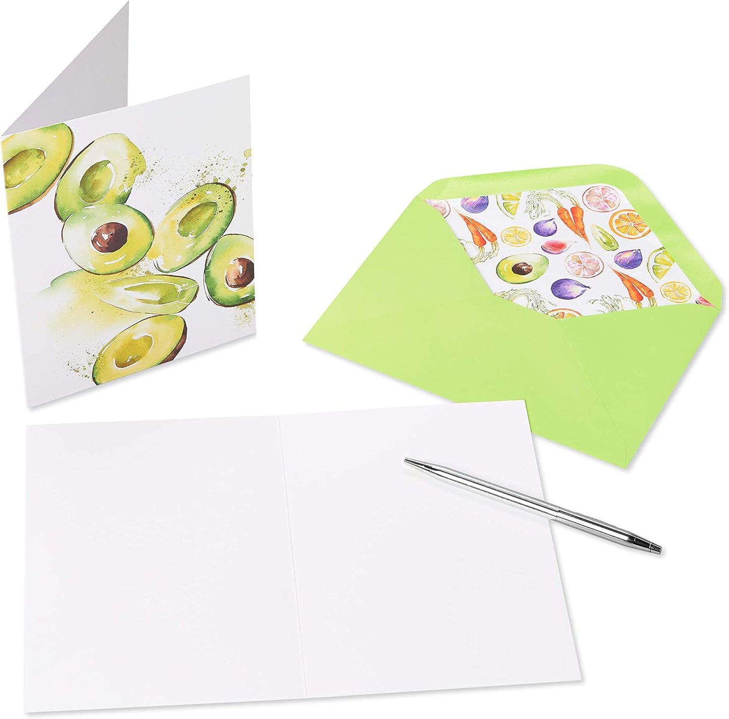 Papyrus Thank You Cards with Envelopes, Fruits and Vegetables (20-Count)