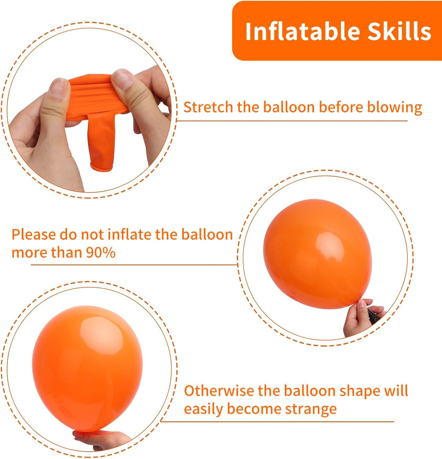RUBFAC 129pcs Orange Balloons Different Sizes 18/12/10/5 Inches, Burnt Orange Fall Balloon Arch Kit Garland for Halloween Thanksgiving Party Baby Shower Birthday Decoration