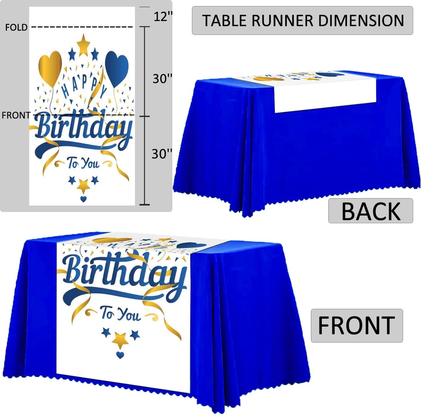 Custom Table Runner, Customize Tablecloths with Business Logos or Your Text and, Personalize DIY The Tablecloth with Your Image, Suitable for Birthday, Party, Wedding, Holiday Decorati