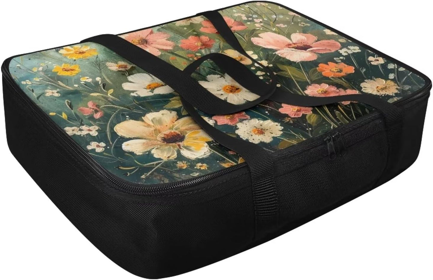 Floral Print Insulated Casserole Carriers - Casserole Dish Carrying Case Lasagna Holder Tote Zip Food Carrier for Hot or Cold Food Fits 11 x 15 or 9 x 13 Baking Dish