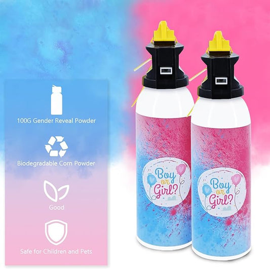 Gender Reveal Fire Extinguisher Color Smoke-Set of 2,Baby Revel Extinguishers Smoke for Boy or Girl Gender Reveal Ideas,Fire Extinguishers Pink or Blue Smoke for Gender Reveal Decorations