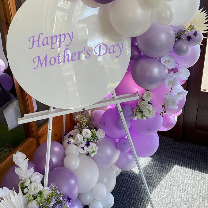 Purple Balloons Metallic Purple Balloon, 50 Pcs 12inch Lavender Lilac Purple Confetti Latex Balloons for Birthday Bridal Shower Wedding Party Decorations
