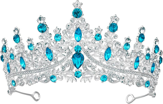 Tiaras and Crowns for Women Crystal Princess Tiaras Rhinestone Queen Crowns For Wedding Bridal Birthday Prom Pageant Party (Tiara 100)
