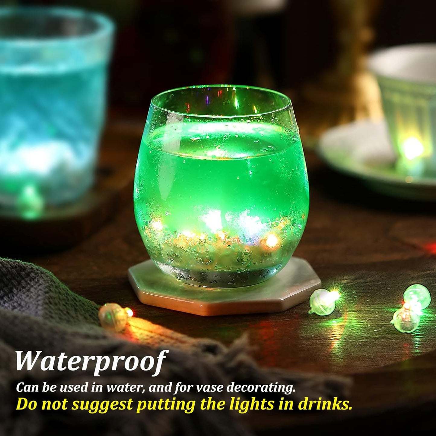 ZGWJ 50PCs Mini Led Lights,Flash Led Balloons Light up Balloons for Party Decorations Neon Party Lights for Paper Lantern Easter Eggs Birthday Party Wedding Halloween Christmas Decoration, Green