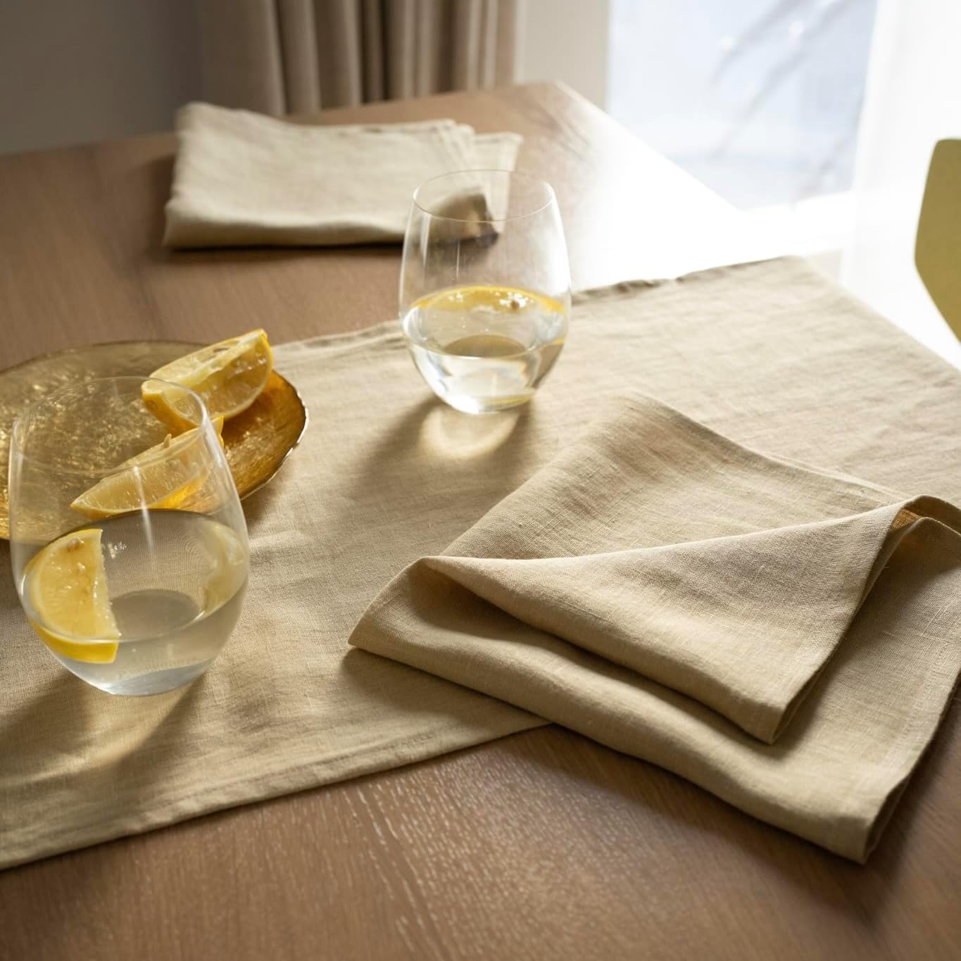 Linen Table Runner 60 inches Long - 100% Pure Linen Flax - Stonewashed European Linen Table Runner (Royal Creme, 14 x 60 Inch) - for Dining, Fall, Autumn, Thanksgiving