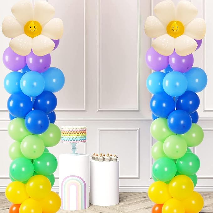 Tamodan Adjustable balloon column kit set of 2, 78 Inch balloon tower Reusable Metal Telescopic Design，balloons tower stand for Weddings, Birthdays, Baby Showers & Graduation Events