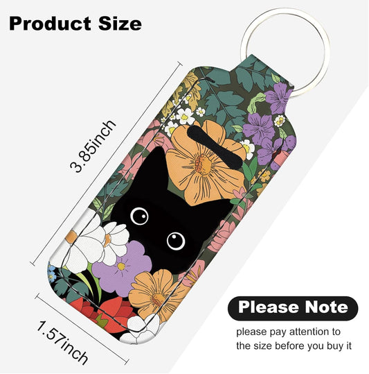 Cute Chapstick Holder Keychain,Lipstick Neoprene Clip-on Lip Balm Holder for Woman