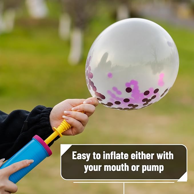 Mr. Pen- Metallic Balloons, 12 Inch, 54 Pack, Metallic Purple Balloons & Confetti for Birthday Party