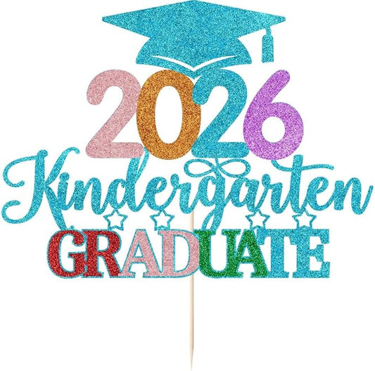 Kindergarten Grad Cake Topper,2026 Graduation Cake Topper,Peace Out Kindergarten Next Stop 1st Grade cake Decorations,2026Kindergarten Graduation Party Decorations Supplies