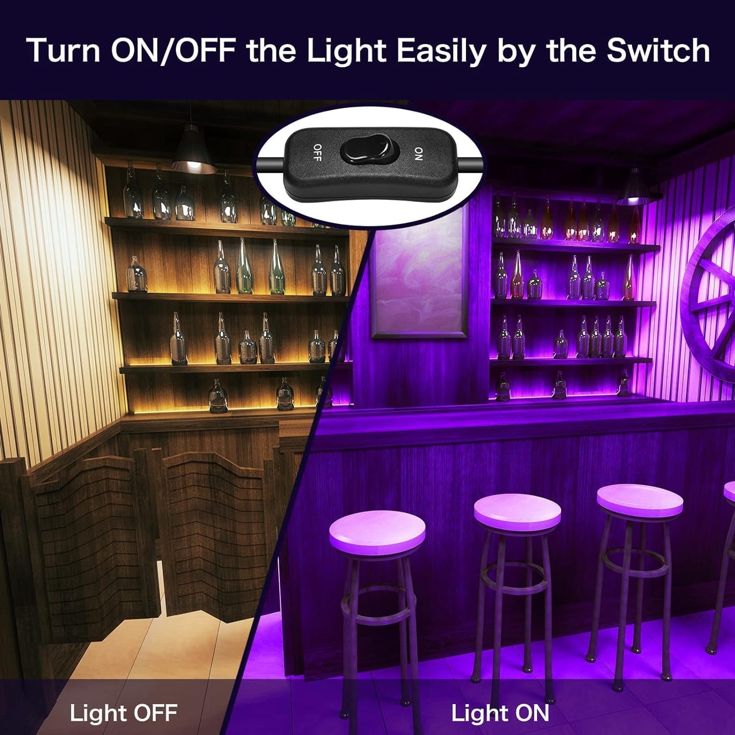 4 Pack 400W LED Flood Black Lights,395nm to 405nm UV Outdoor Flood High Power Blacklight Light with Plug in, IP66 Waterproof Large Black Light Spotlight for Glow Party Large Space, Halloween