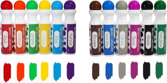 SEETOOOGAMES Bingo Daubers Dot Markers - Mixed Colors Set of 48 Pack - for Toddler Arts and Crafts
