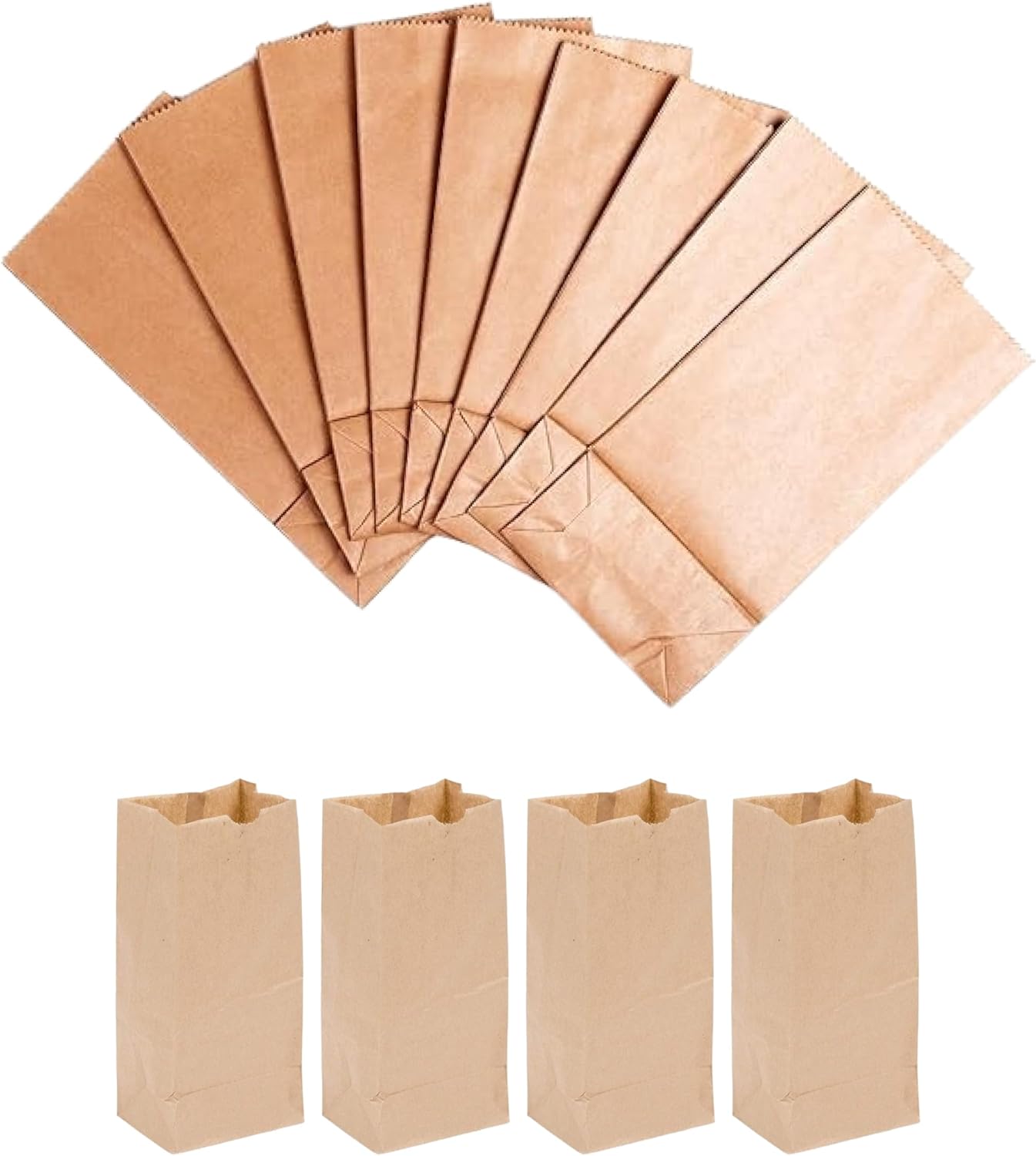 1lb Brown Bags- Pack of 100 (3.5"W x 6.5"H x 2.3"L)
