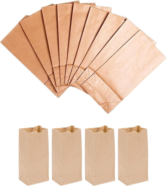 1lb Brown Bags- Pack of 100 (3.5"W x 6.5"H x 2.3"L)