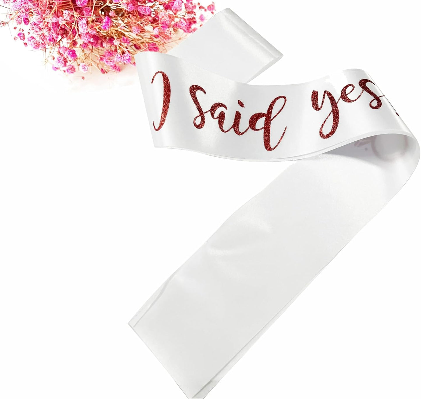 I Said Yes Sash,Future Mrs Sash Engagement Party SashBachelorette Party Sashes, Bridal Shower Sash for Bride to Be,Red