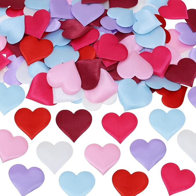 ONLYKXY 200Pcs 3.5cm Big Sponge Confetti Decor Glitter Flower Heart Shape Petals Table Decoration for Wedding Party Valentine's Day Scatter Ponge Petal Confetti (Mixed-color)