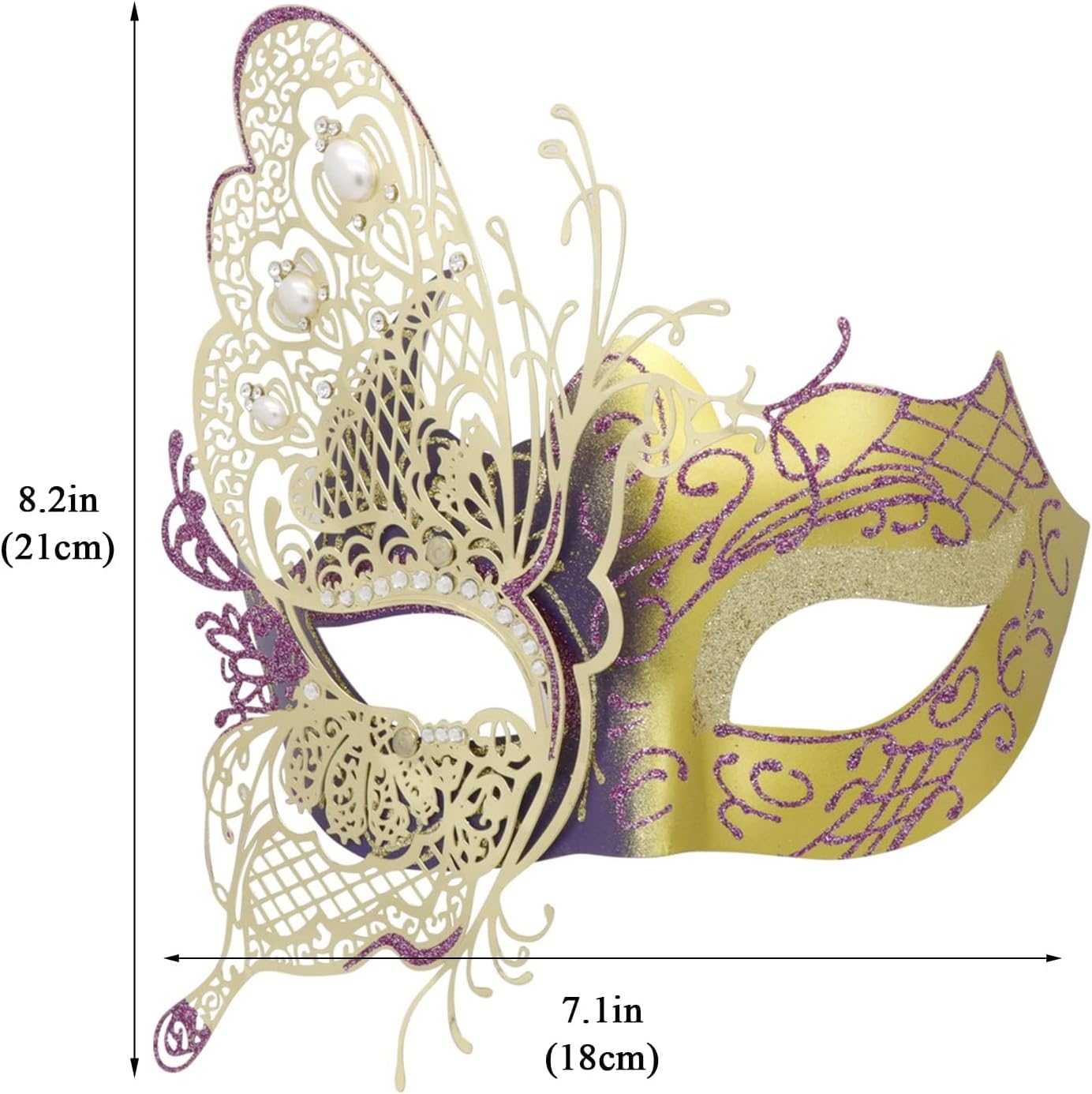 Mysterious Venetian Butterfly Lady Masquerade Halloween Party Mask Evening Prom Ball Mask Bar Costumes Accessory