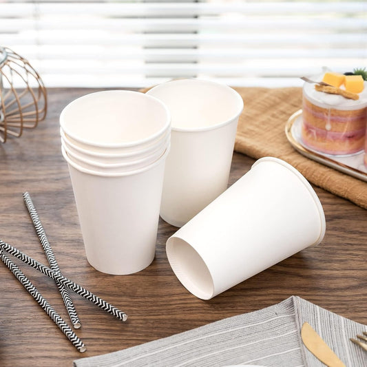 RACETOP 1000 pack 12 oz Disposable Coffee Cups, Hot Paper Cups Ideal for Party, Home, Office