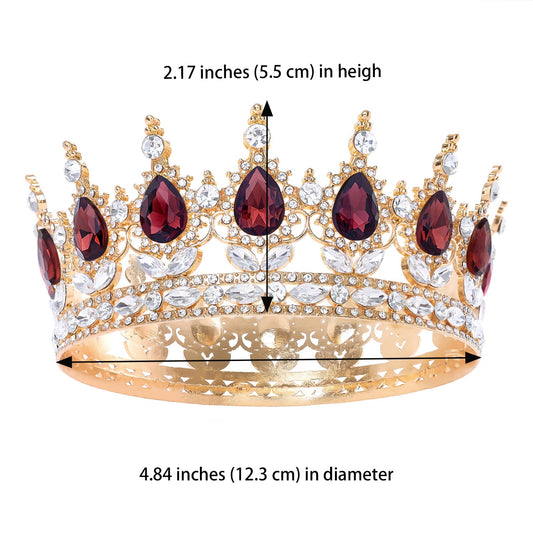 Queen Crown for Women Crystal Tiara for Girl Rhinestone Wedding Headband for Bride Hair Accessories for Costume Birthday Party Prom Gifts